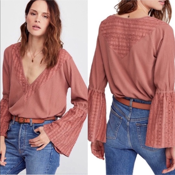 Free People Parisian Nights Eyelet Top - Picture 2 of 8